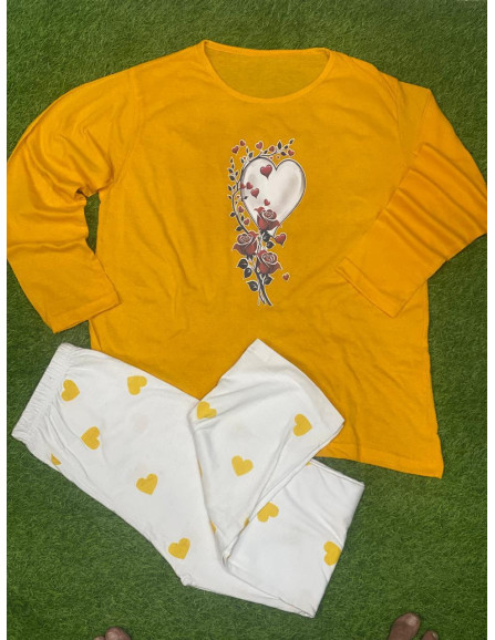 2 Pcs Women's Stitched Printed Night...