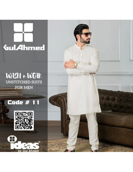 Men's Unstitched Wash And Wear Plain Suit