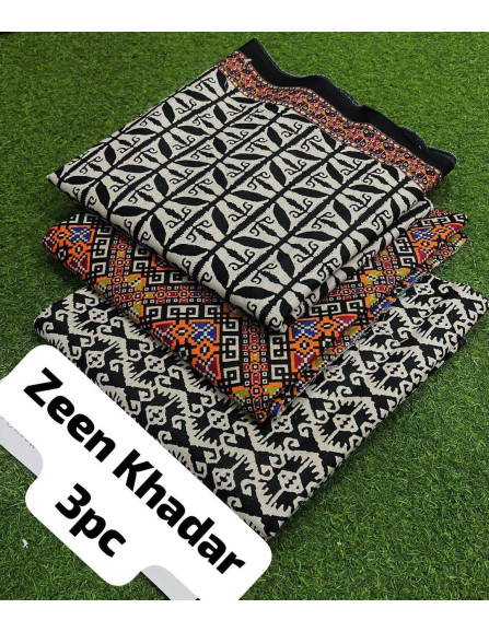 3 pcs women's unstitched digital print