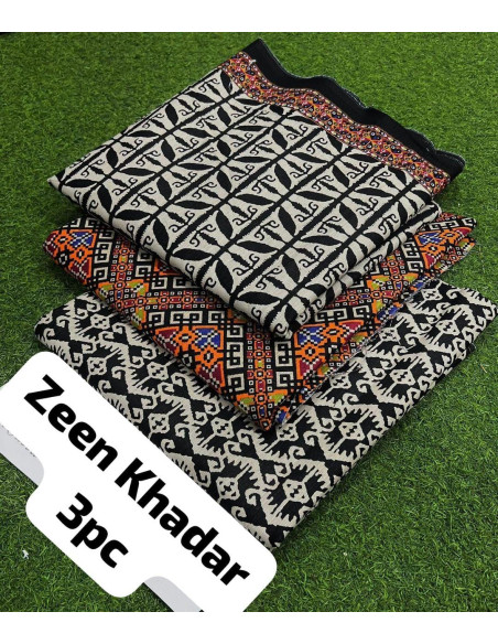 3 pcs women's unstitched digital print