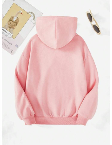 Cozy pink hoodie for all day comfort