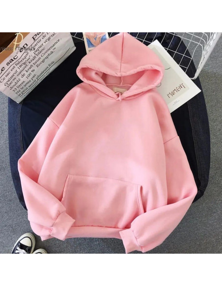 Cozy pink hoodie for all day comfort