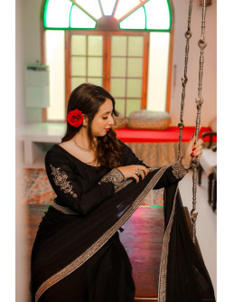 Elegant Black Chiffon... 2