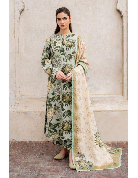 3 Pcs Women's Unstitched digital Print Suit