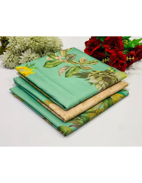 3 Pcs Women's Unstitched digital Print Suit