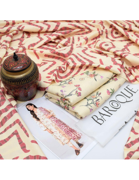 Multicolor Suit Set - 3 Pcs Digital...