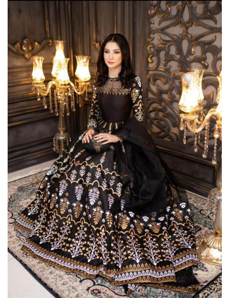 2 Pcs Women's Stitched Block Printed Shirt And Trouser