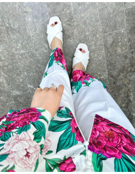 Stylish Women's Stitched Shirt And Trouser Set - Printed Design - 2 Pcs