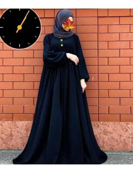 Stylish Black Georgette Maxi Abaya - 1 Pcs Classic Elegance