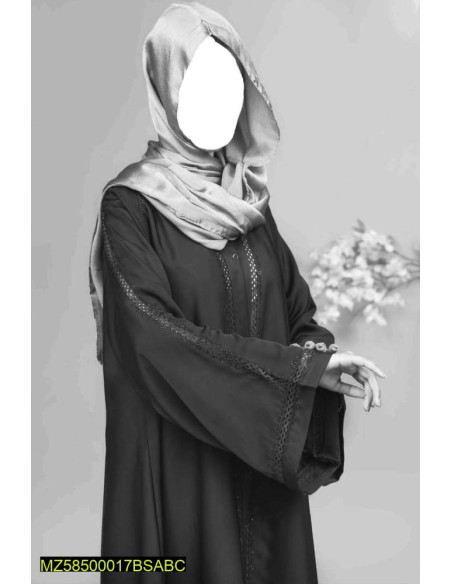 1 Pc Women's Stitched Nida Plain Abaya