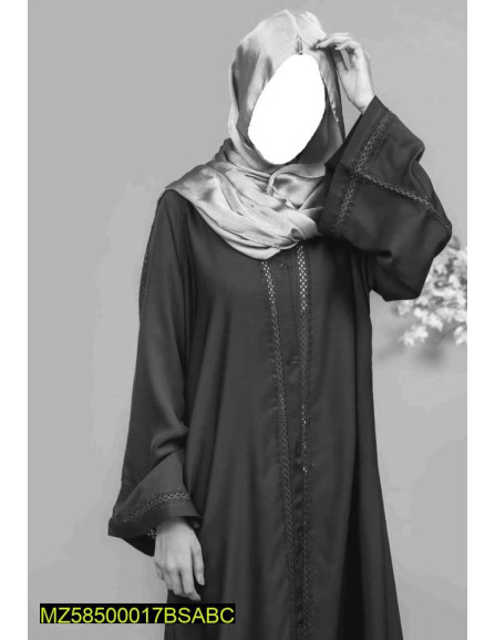 1 Pc Women's Stitched Nida Plain Abaya