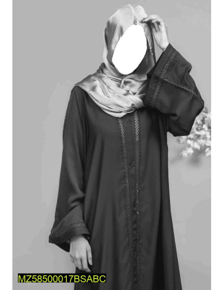 1 Pc Women's Stitched Nida Plain Abaya