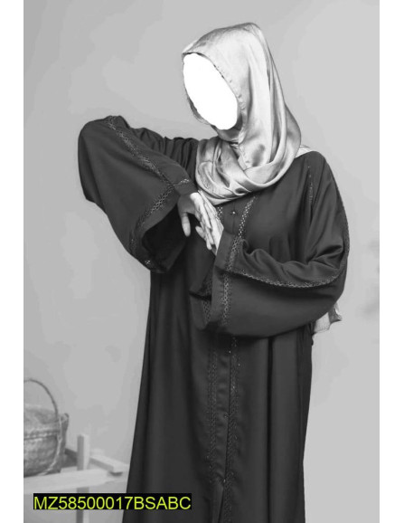 1 Pc Women's Stitched Nida Plain Abaya