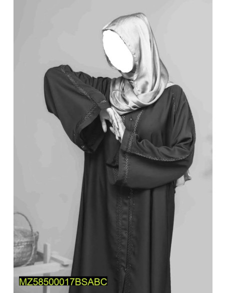 1 Pc Women's Stitched Nida Plain Abaya