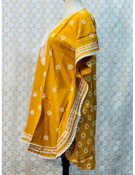 1 Pc Women's Stitched Linen Printed...