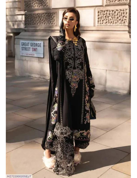  unstitched Dhanak Embroidered dress 