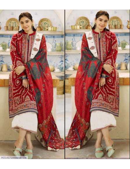 3 pcs embroidered suit 