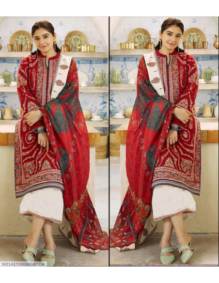 3 pcs embroidered suit 