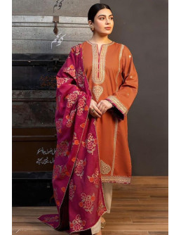 Stunning Orange Embroidered...