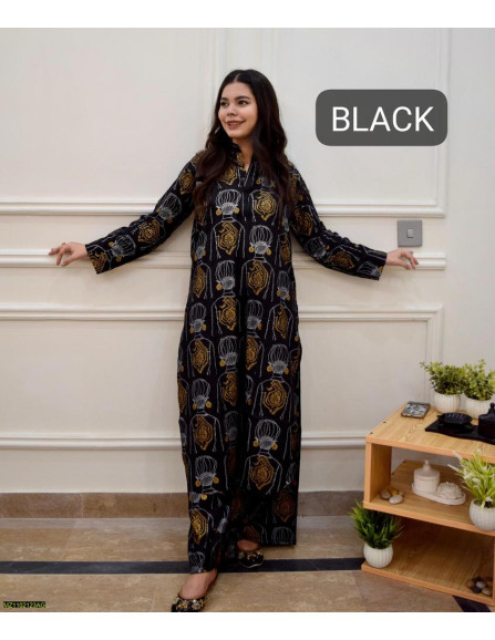 2 Pcs Women's Stitched Linen Block...