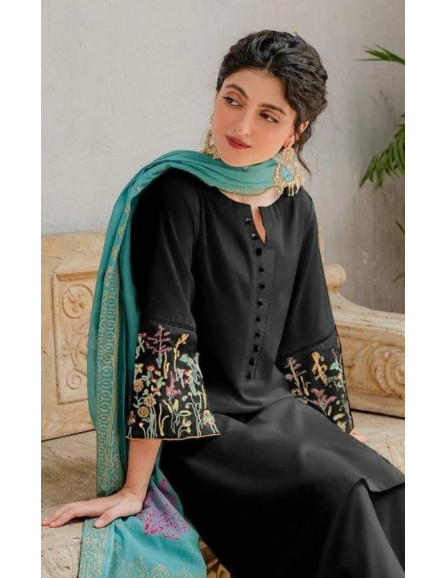 3 Pcs Women's Unstitched Dhanak...