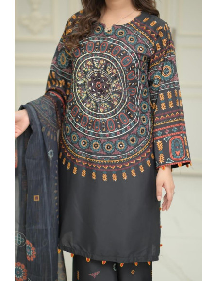 Women's Stitched Printed Shirt and...