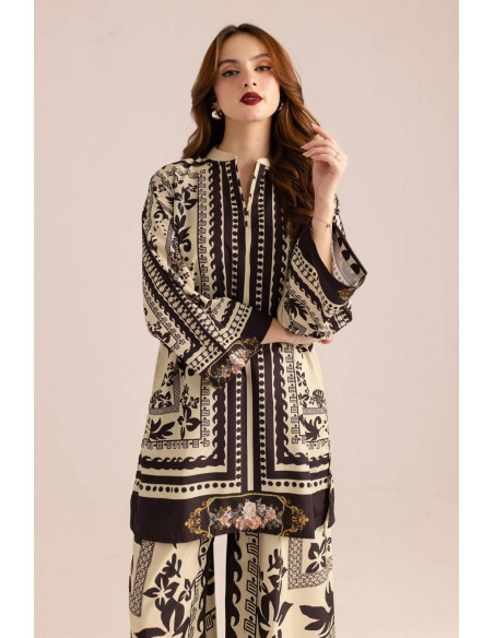 Stylish Women's Stitched Printed Shirt And Trouser Set - 2 Pcs