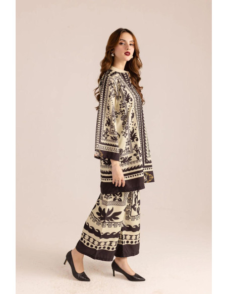 Stylish Women's Stitched Printed Shirt And Trouser Set - 2 Pcs