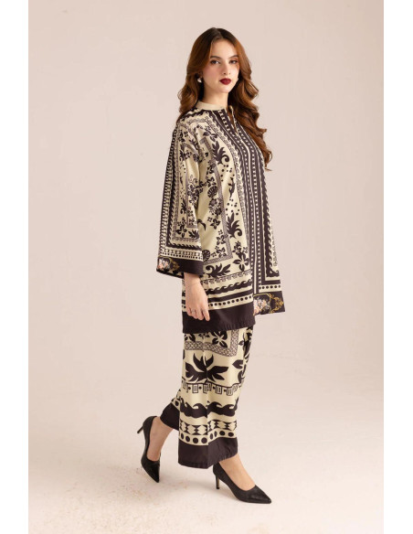 Stylish Women's Stitched Printed Shirt And Trouser Set - 2 Pcs