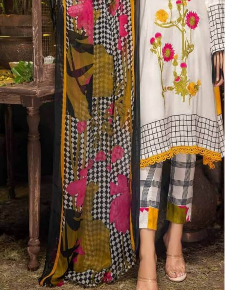 Arham Textile Rangrez Plus Volume 07 Embroidered Mercury Lawn Unstitched 3 Piece