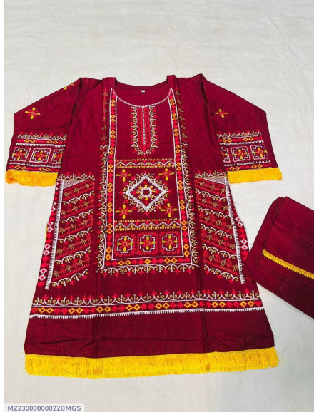 2 Pcs Women's Stitched Cotton...