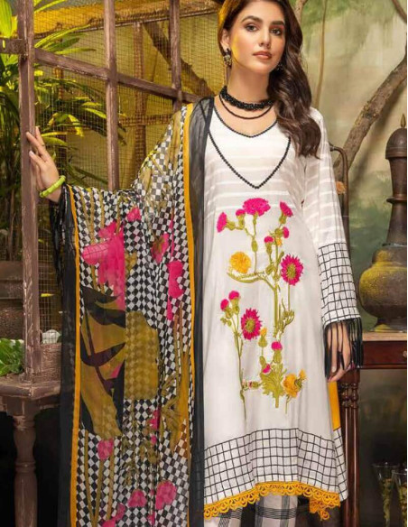 Arham Textile Rangrez Plus Volume 07 Embroidered Mercury Lawn Unstitched 3 Piece