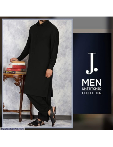 Mens Unstitched Wash And Wear Plain Suit