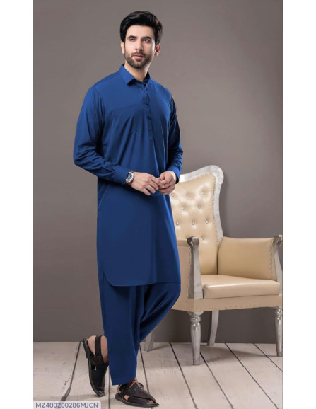 Mens Unstitched Wash And Wear Plain Suit