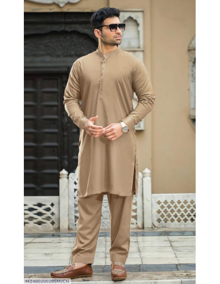 Mens Unstitched Wash And Wear Plain Suit