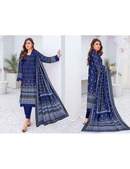 3pcs women's unsticed dhanak suit