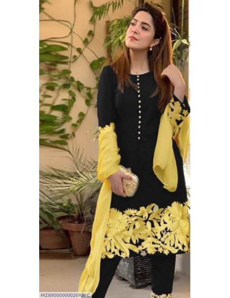 3pcs women's unsticed dhanak suit