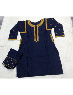 2pcs women's sticed linen...