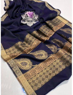 Charming Blue Pashmina Wool... 2