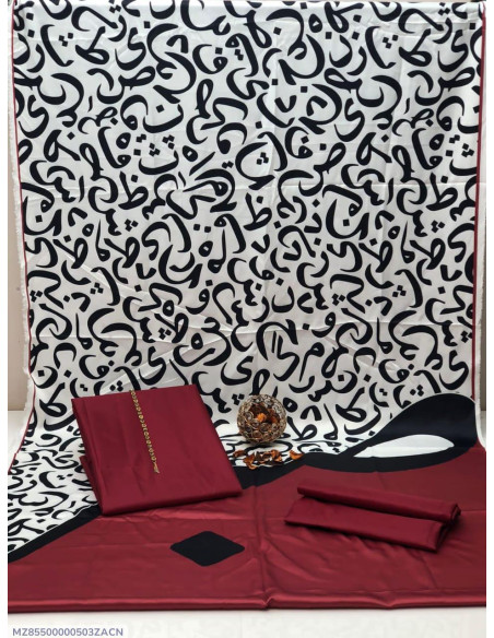  3 Pcs Women's Unstitched Plain Suit