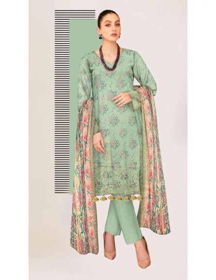 3 Pcs Women's Unstitched Lawn Printed...