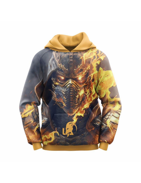 Unisex Mustard Polyester Fleece Printed Hoodie - 1 Pc