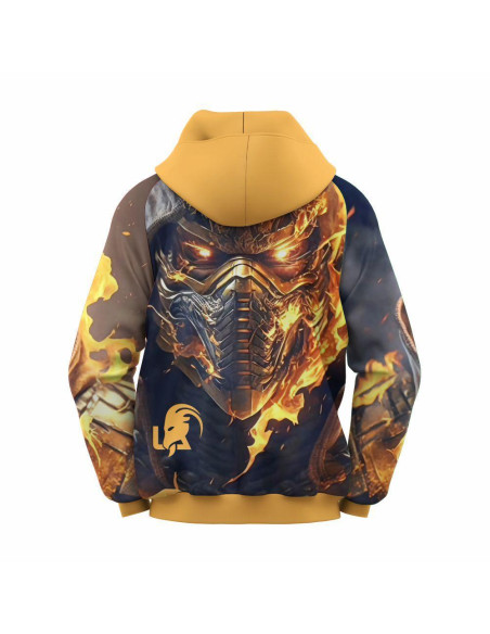 Unisex Mustard Polyester Fleece Printed Hoodie - 1 Pc