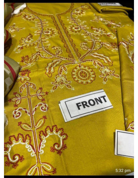 Stunning Embroidered Suit Set - 3 Pcs...