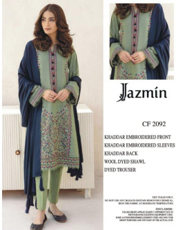 Elegant 3 Pcs Embroidered...