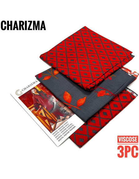 Elegant Viscose Digital Printed Suit...