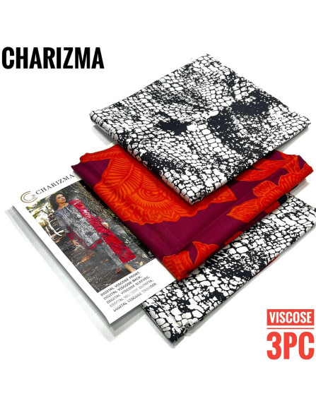 Stylish 3 Pcs Printed Viscose Suit...