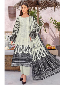 Elegant White Embroidered...
