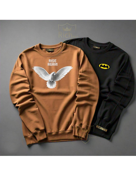  Men's Fleece Printed Sweatshirt,...