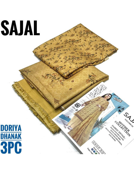 Elegant White Embroidered Suit Set -...